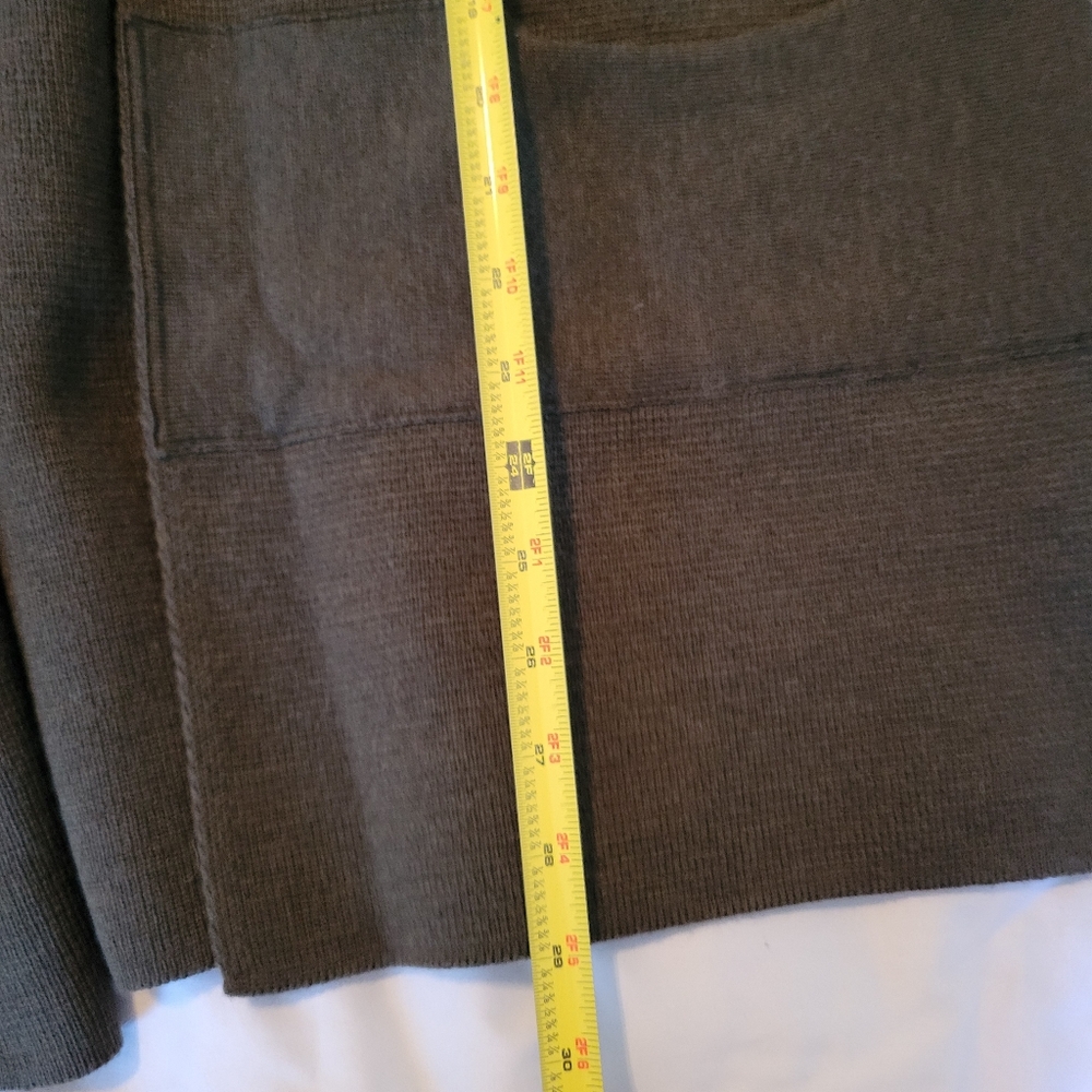 Ma'Ry'Ya Merino Wool Cardi Coat Green XS Oversized - Picture 10 of 12
